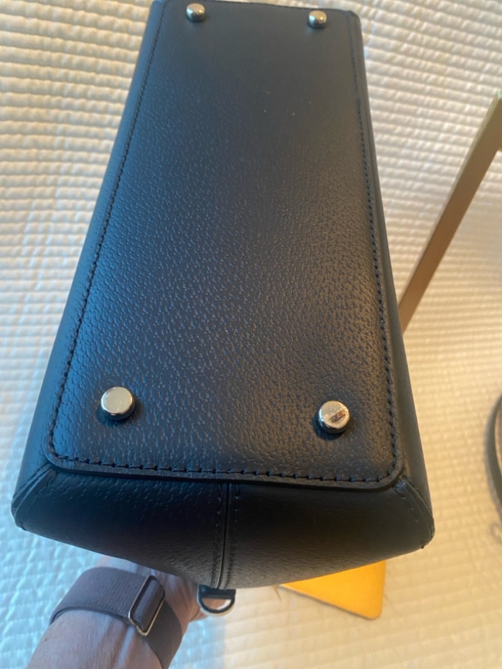 Kate Spade black satchel with white bow accent. Beautiful! - Picture 4 of 11